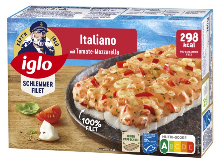 iglo Schlemmer-Filet Italiano mit Tomate-Mozzarella MSC 380g