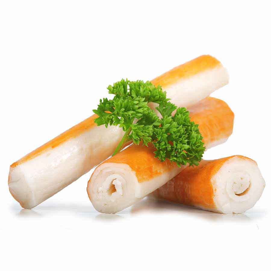 Surimi Sticks, orange (engl. Fish-Crabmeat), proteinreich 1x250g 2