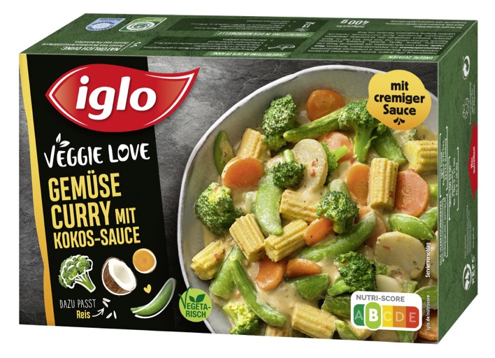 iglo Gemüse Curry mit Kokos-Sauce - Veggie Love